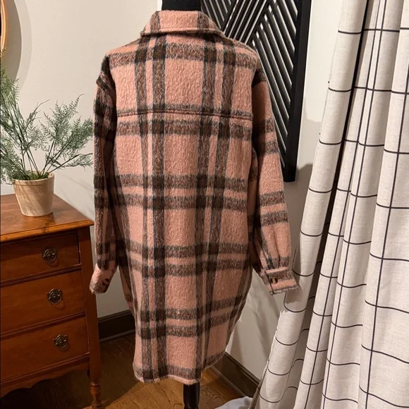 GeeGee flannel  Plaid Teddy Jacket medium - Picture 4 of 12